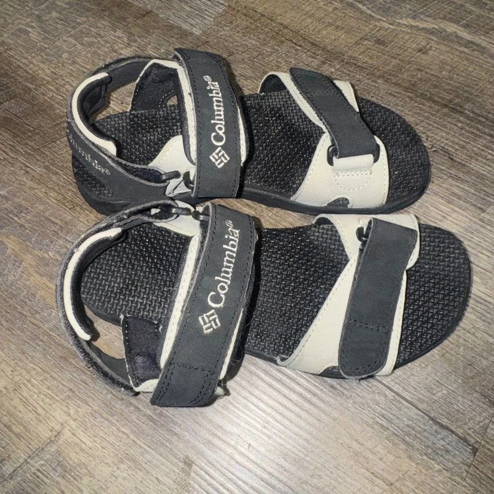 Columbia Whidbey Sandals Womens 6 Black Cream Sport Hiking Outdoor Adjustable